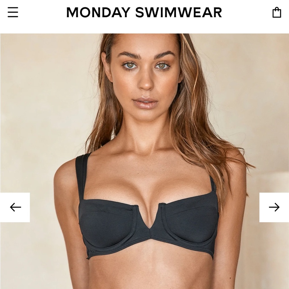 Monday Swimwear Black Clovely L Top